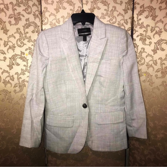 J. Crew Light Gray Suit Jacket - Picture 1 of 5